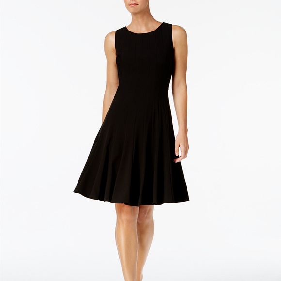 Calvin Klein Dresses & Skirts - Calvin Klein Pleated A line Fit& Flare Black Dress